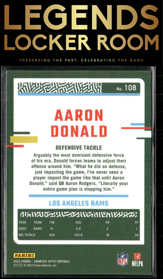 2023 Donruss Optic #108 Aaron Donald