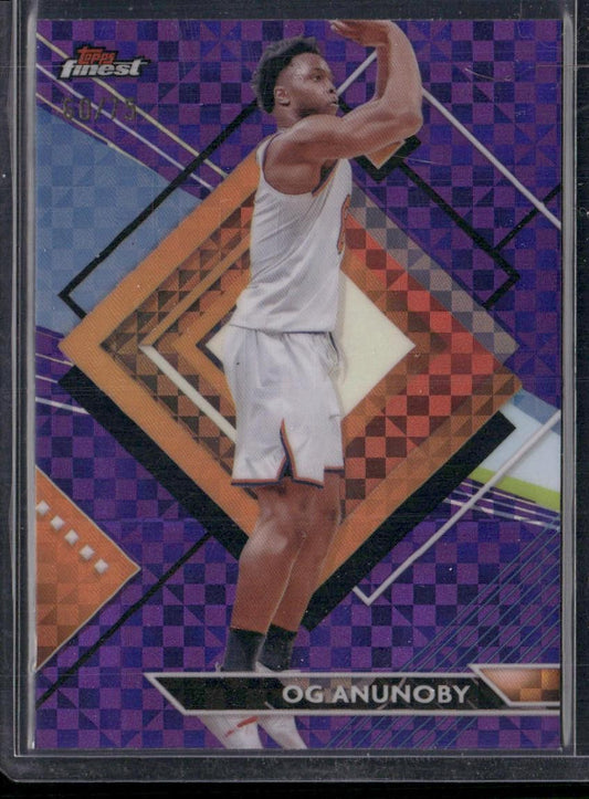 2023-24 Finest #245 OG Anunoby Purple Checkerboard Refractors #/75