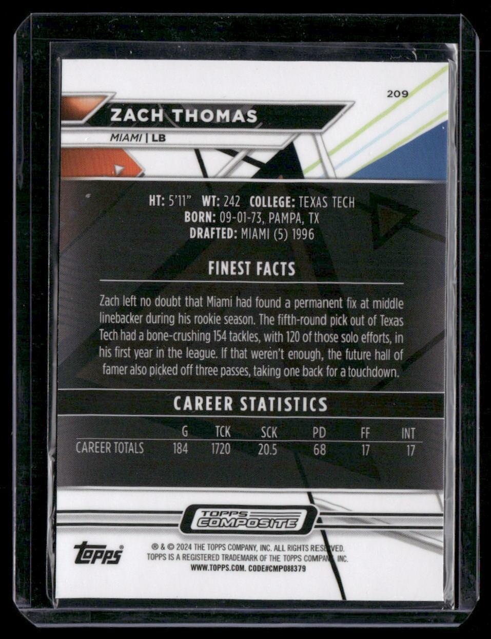 2023 Topps Composite #209 Zach Thomas
