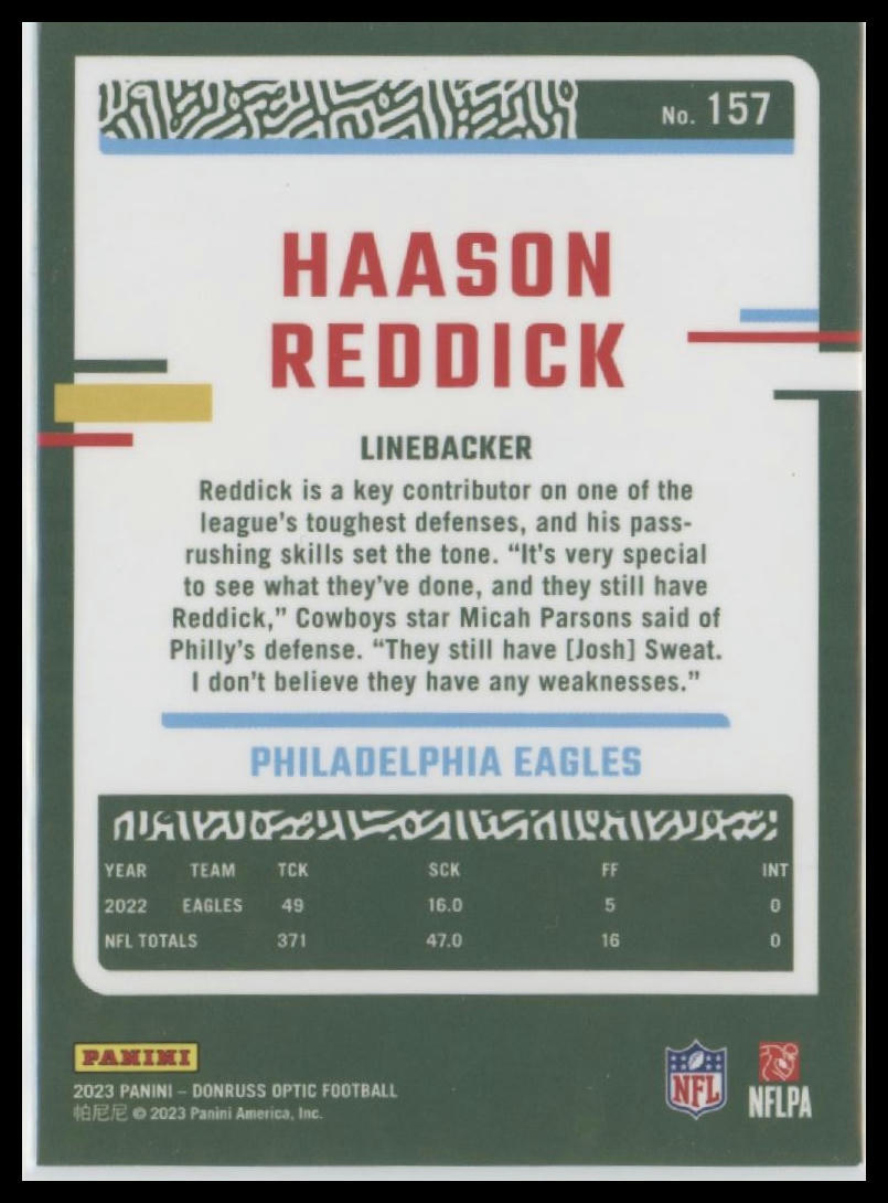2023 Donruss Optic #157 Haason Reddick