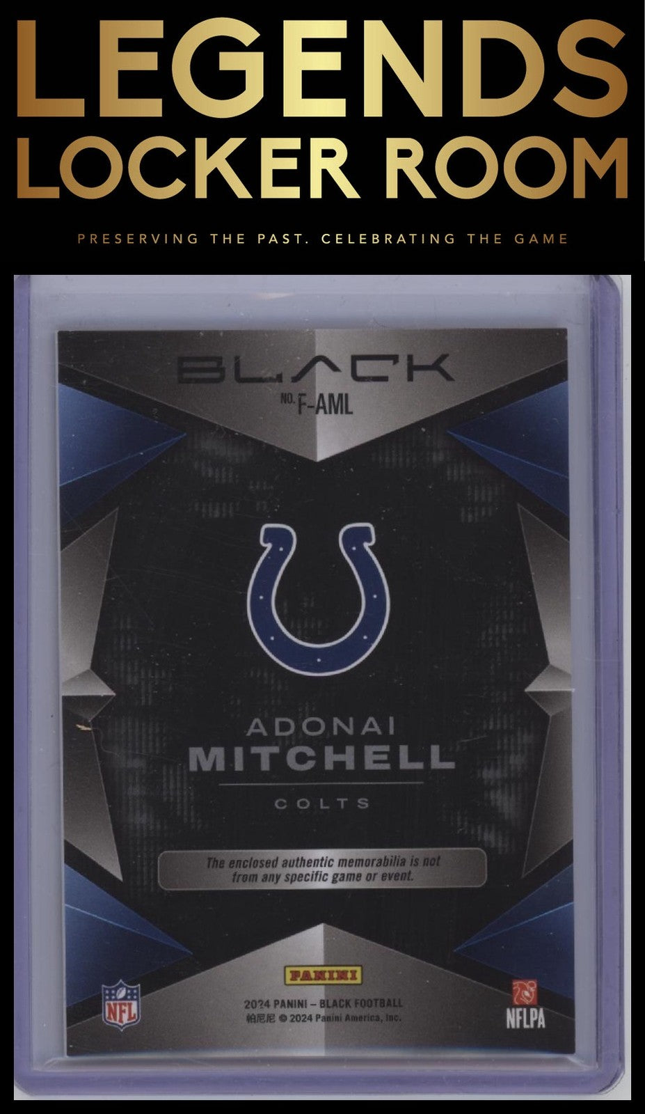 2024 Panini Black #F-AML Adonai Mitchell Futuristic #/199
