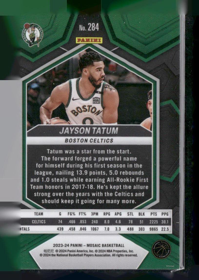 2023-24 Panini Mosaic #284 Jayson Tatum
