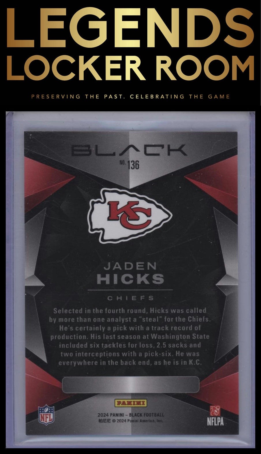 2024 Panini Black #136 Jaden Hicks