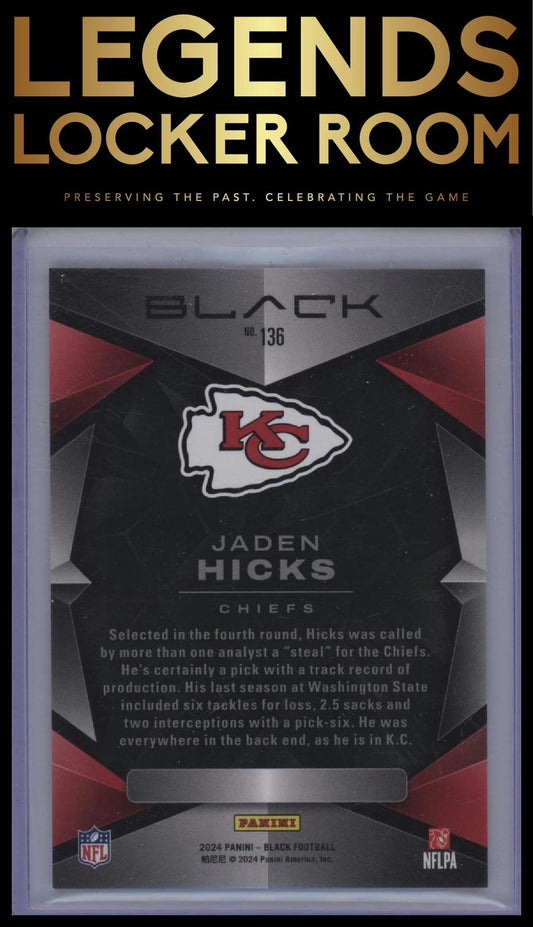 2024 Panini Black #136 Jaden Hicks