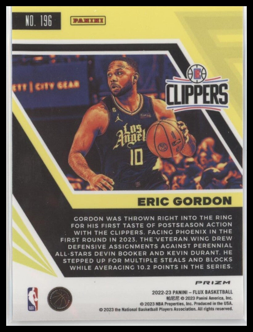 2022-23 Panini Flux #196 Eric Gordon Red Cracked Ice