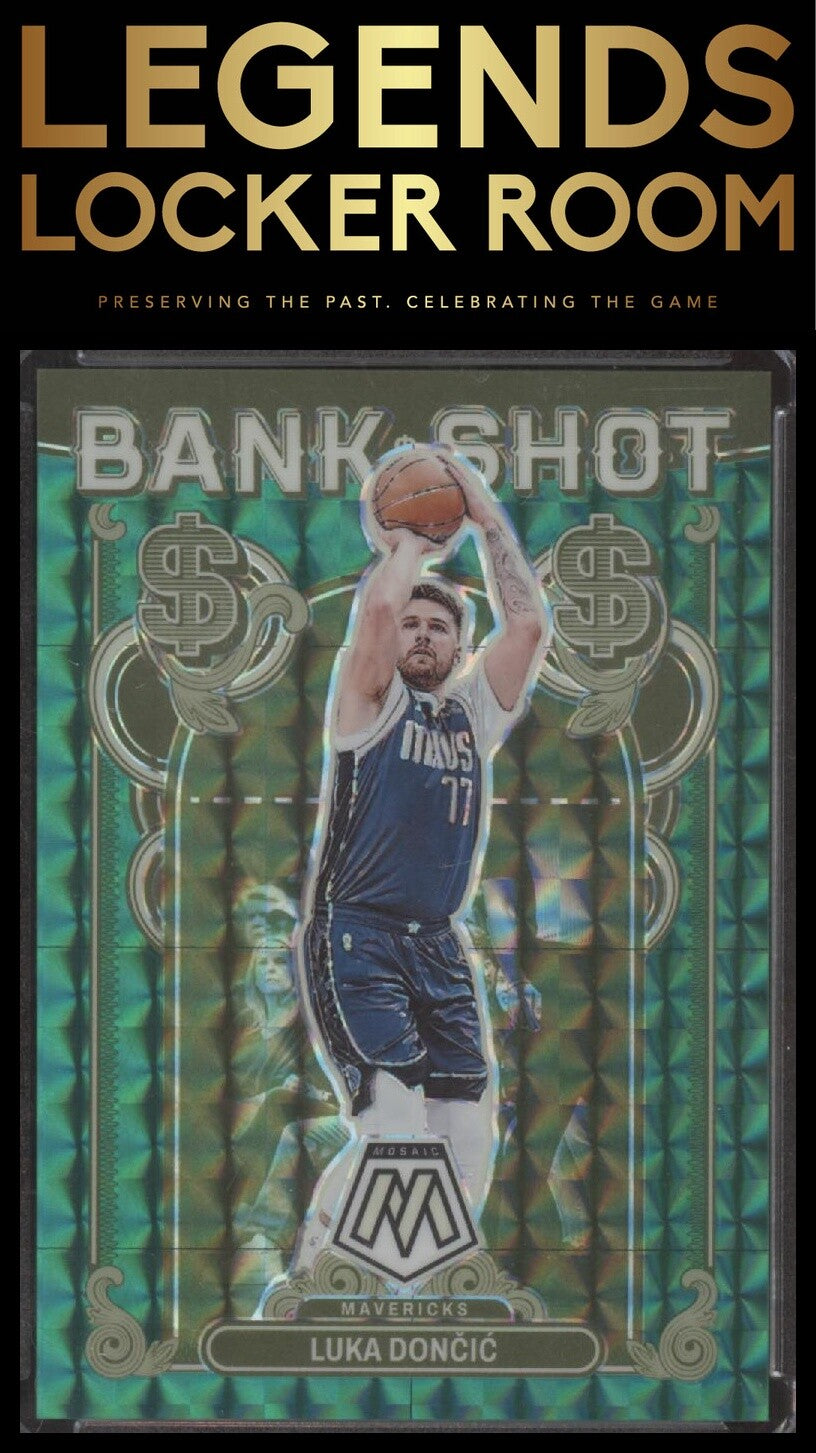 2023-24 Panini Mosaic #16 Luka Doncic Bank Shot Mosaic Teal #/75