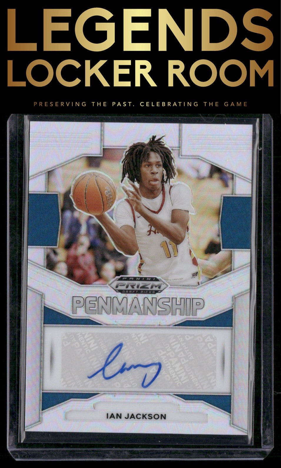 2024 Panini Prizm Draft Picks #P-IAN Ian Jackson Penmanship Prizms Silver