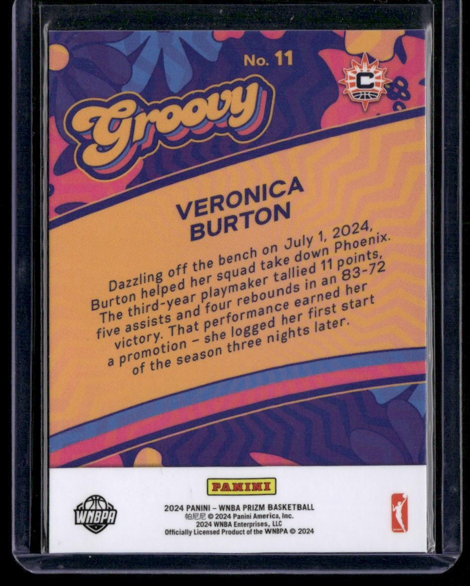 2024 Panini Prizm WNBA #11 Veronica Burton Groovy