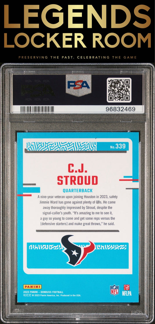 2023 Panini Donruss #339 Cj Stroud PSA 9
