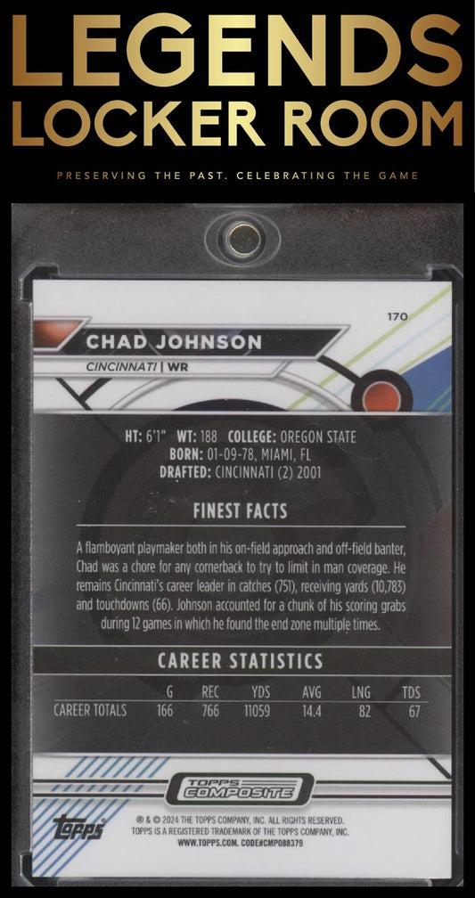 2023 Topps Composite #170 Chad Johnson Finest Purple Checkboard Refractor #/150
