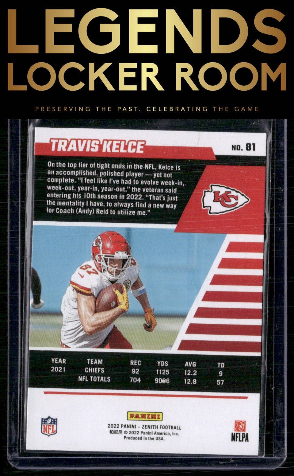 2022 Zenith #81 Travis Kelce Retail