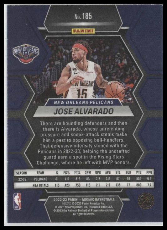 2022-23 Panini Mosaic #185 Jose Alvarado