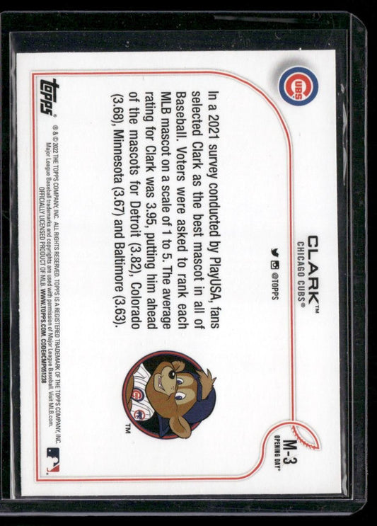 2022 Topps Opening Day #M-3 Clark Mascots