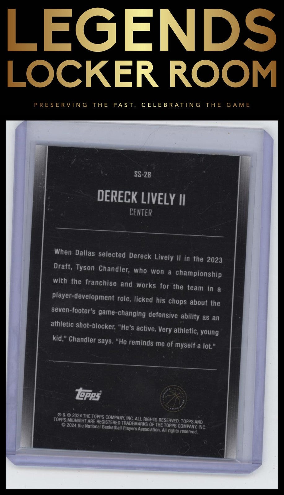 2023-24 Topps Midnight #SS-28 Dereck Lively II Star Studded /12