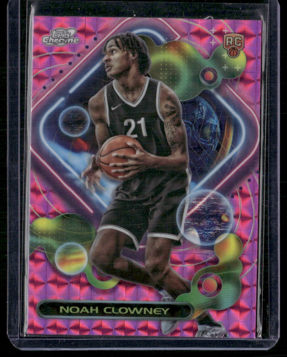 2023-24 Topps Chrome Cosmic #169 Noah Clowney Pink Galaxy Refractors