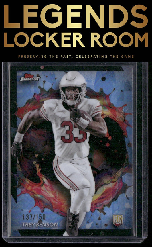 2024 Finest #283 Trey Benson Sky Blue Refractor #/150