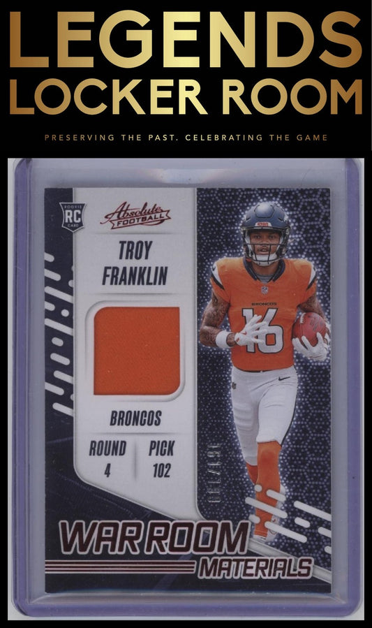 2024 Panini Absolute #WRM-TFN Troy Franklin War Room Materials #/199