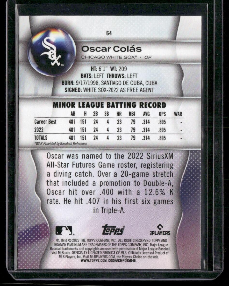 2023 Bowman Platinum #64 Oscar Colás