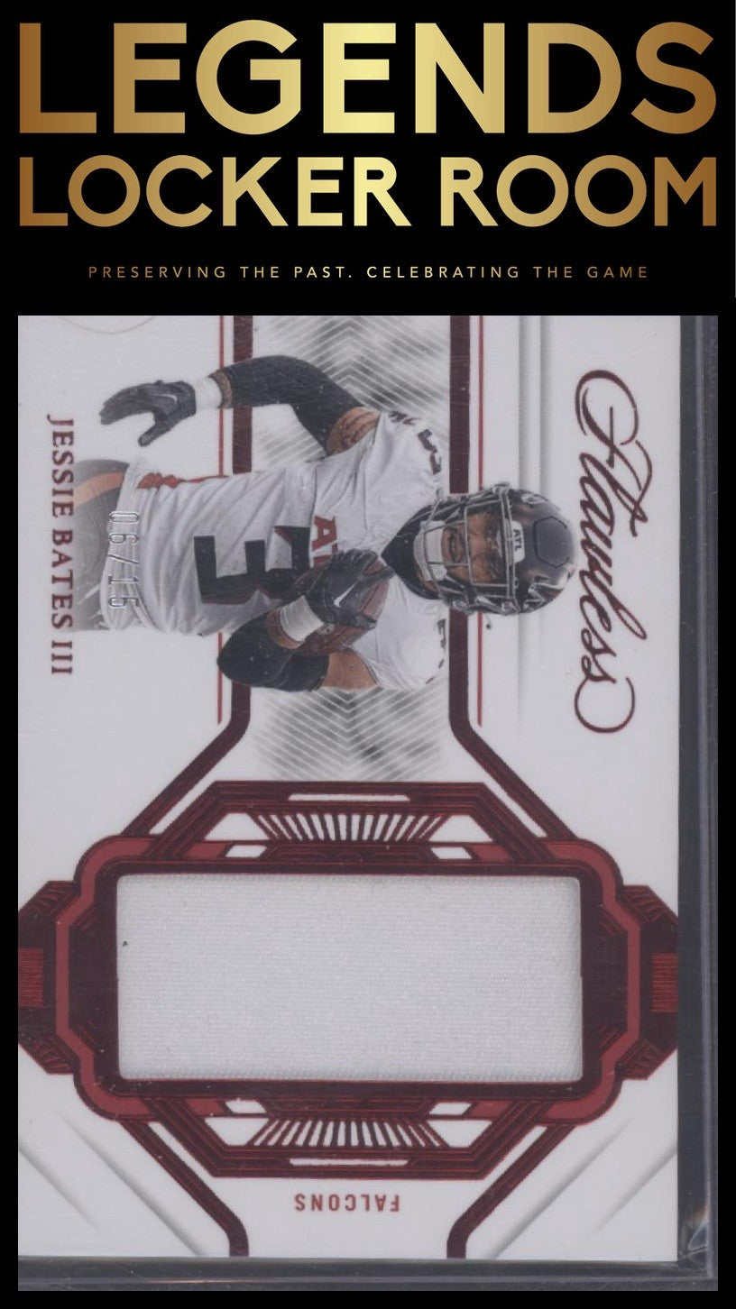 2023 Panini Flawless #P-JBA Jessie Bates III Patches Ruby #/15
