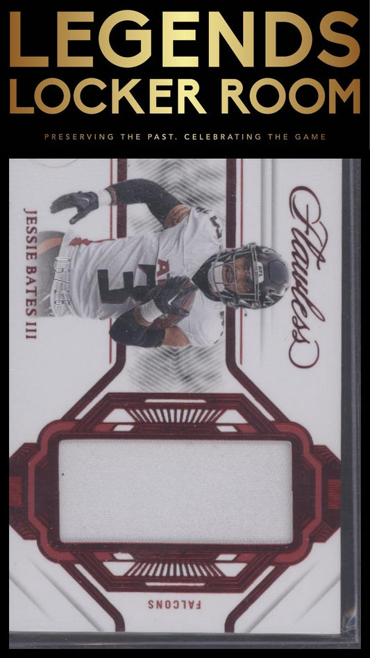 2023 Panini Flawless #P-JBA Jessie Bates III Patches Ruby #/15