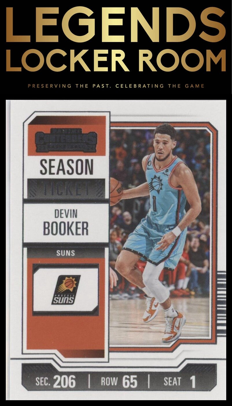 2023-24 Panini Contenders #85 Devin Booker Game Ticket Red