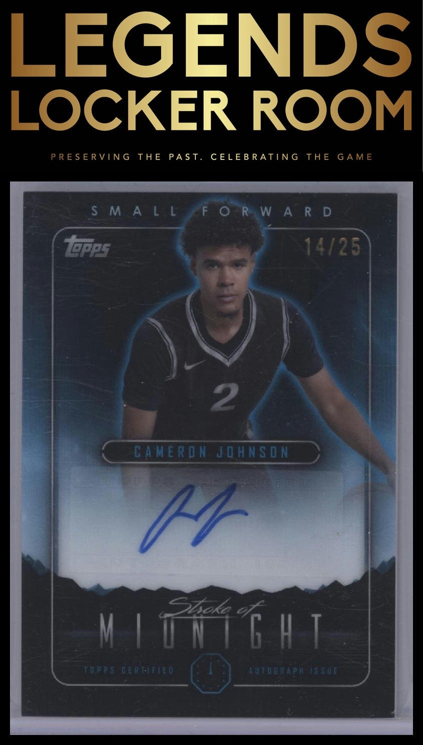 2023-24 Topps Midnight Cameron Johnson Stroke of Midnight Auto Moonrise /25