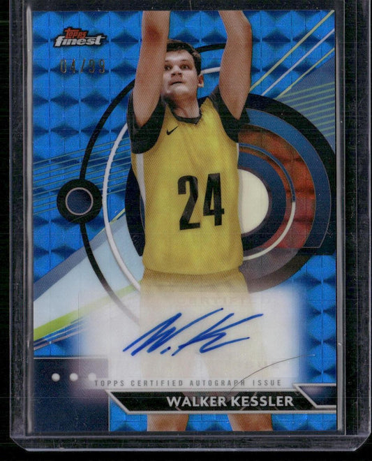 2023-24 Finest #FA-WK Walker Kessler Finest Autographs Blue Geometric /99