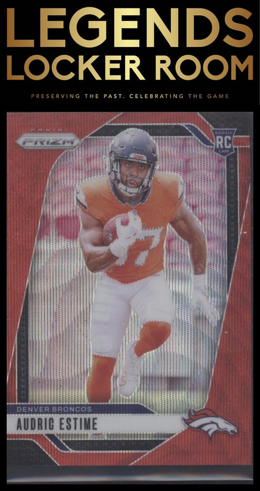 2024 Panini Prizm #306 Audric Estime Red Wave #/149