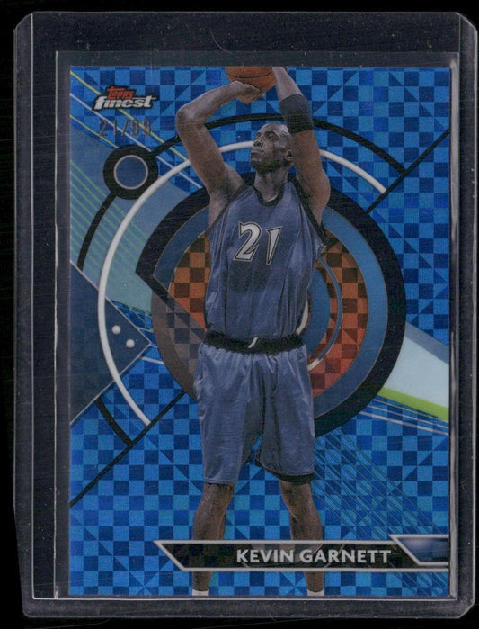 2023-24 Finest #36 Kevin Garnett Blue Checkerboard Refractors #/99