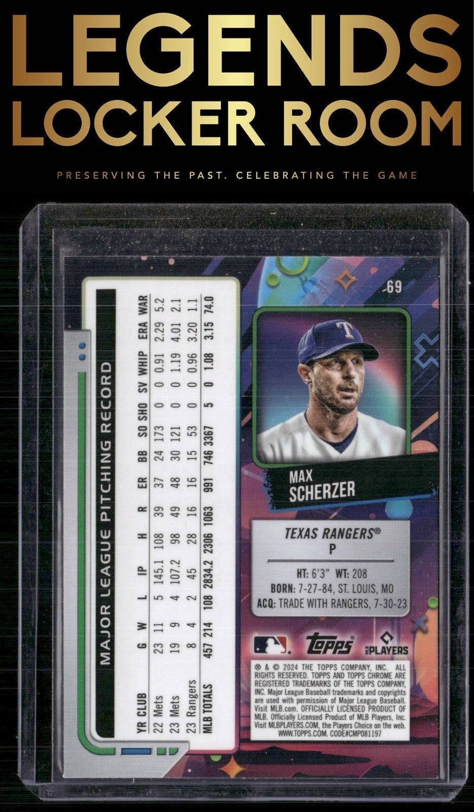2024 Topps Chrome Cosmic #69 Max Scherzer