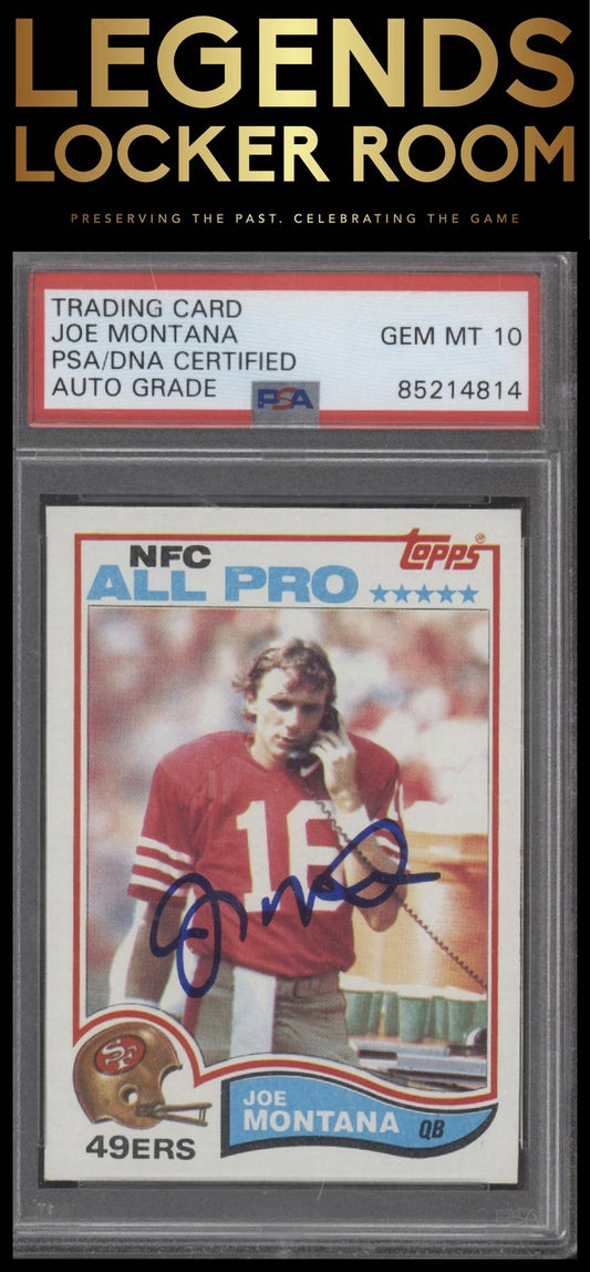 1982 Topps #488 Joe Montana Auto PSA 10 GEM MT