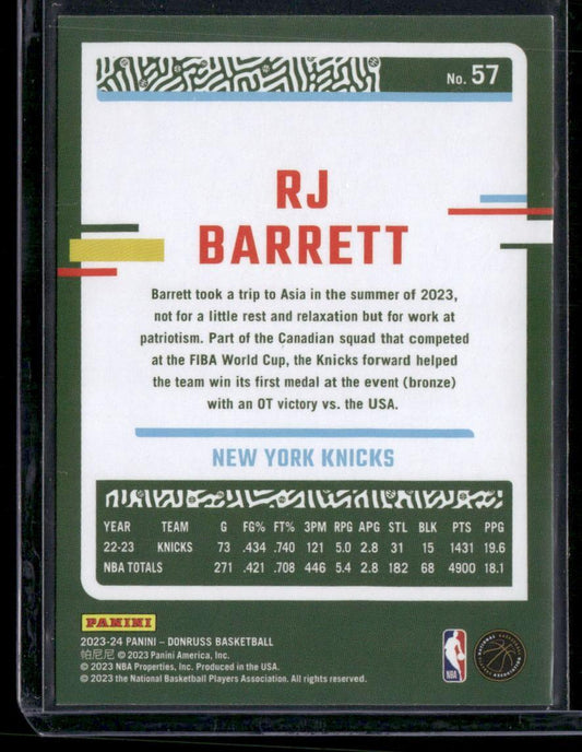 2023-24 Donruss #57 RJ Barrett