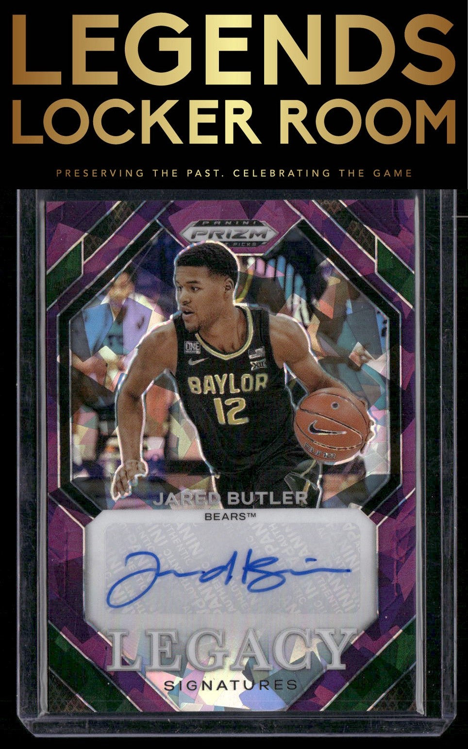 2024 Panini Prizm Draft Picks Jared Butler Legacy Signatures Purple Ice #/99