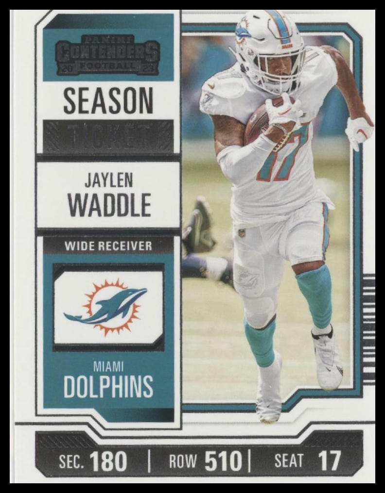 2023 Panini Contenders #63 Jaylen Waddle Season Ticket