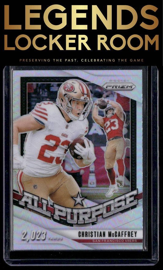 2024 Panini Prizm #19 Christian McCaffrey All Purpose Silver Prizm