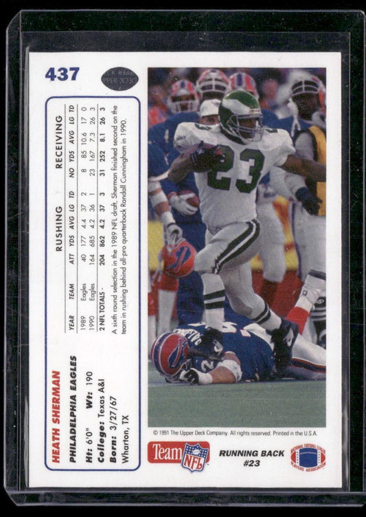 1991 Upper Deck #437 Heath Sherman