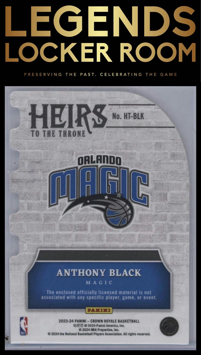 2023-24 Panini Crown Royale #HT-BLK Anthony Black Heirs to the Throne
