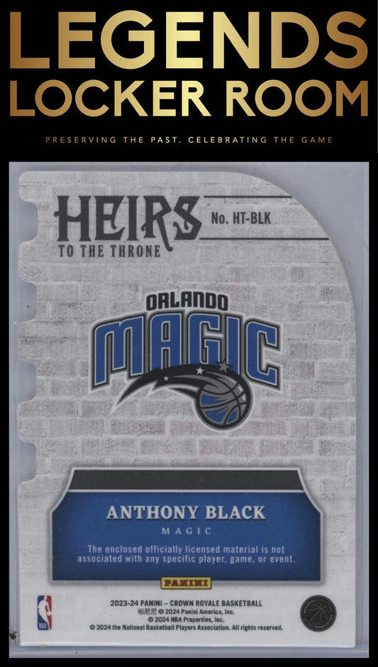 2023-24 Panini Crown Royale #HT-BLK Anthony Black Heirs to the Throne