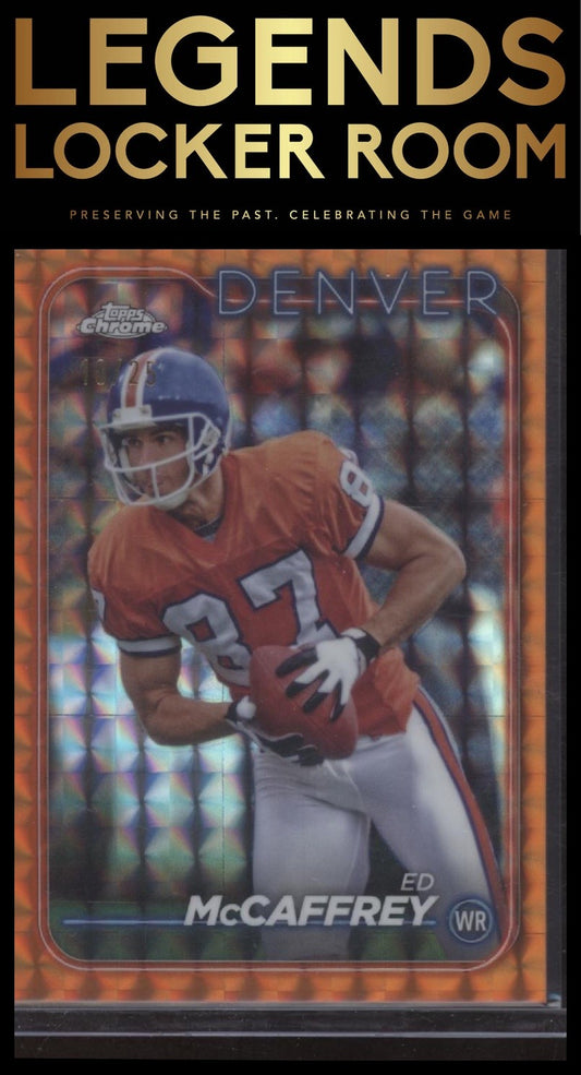 2024 Topps Chrome #63 Ed McCaffrey Orange Geometric Refractor #/25