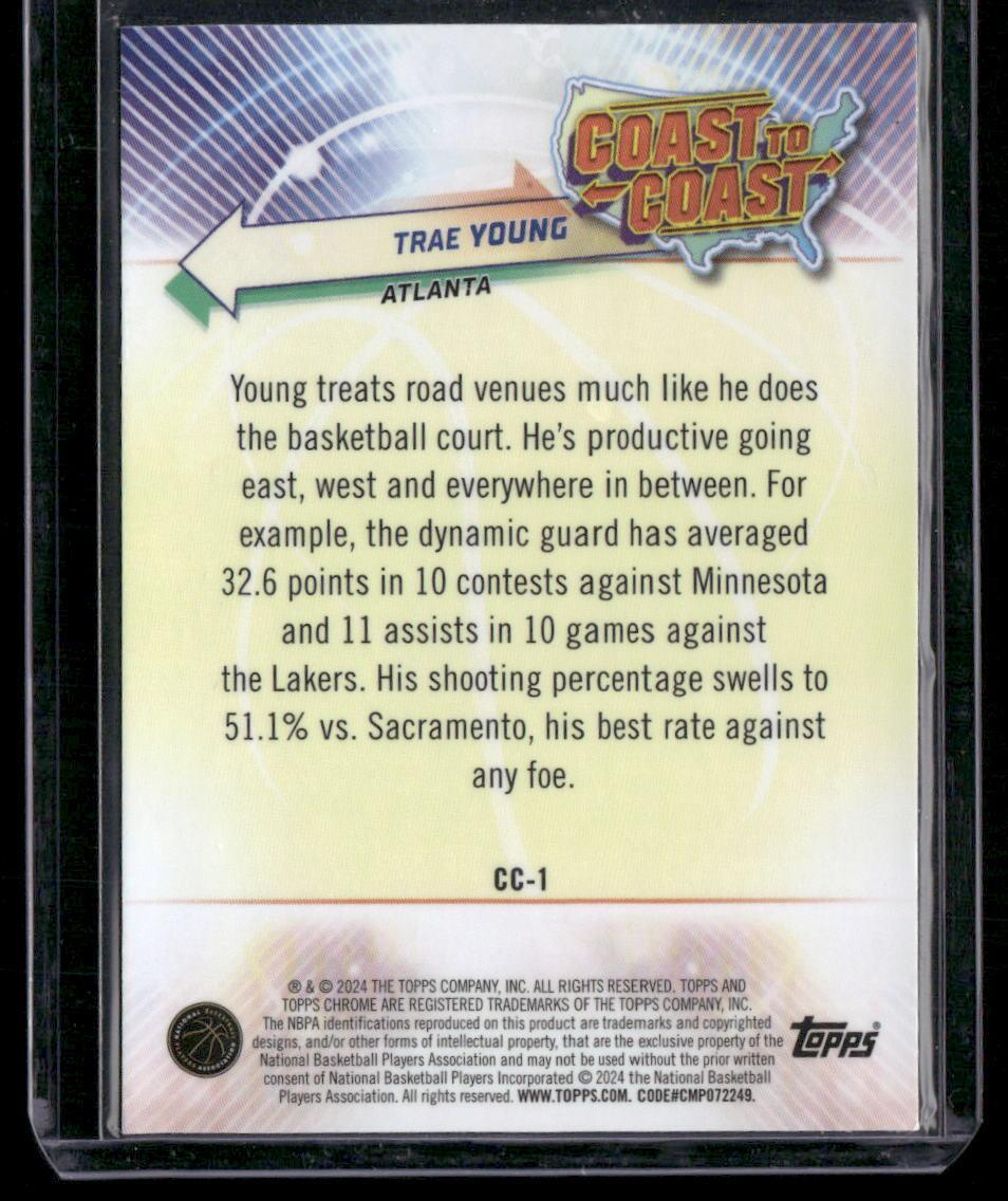 2023-24 Topps Chrome #CC-1 Trae Young Coast to Coast