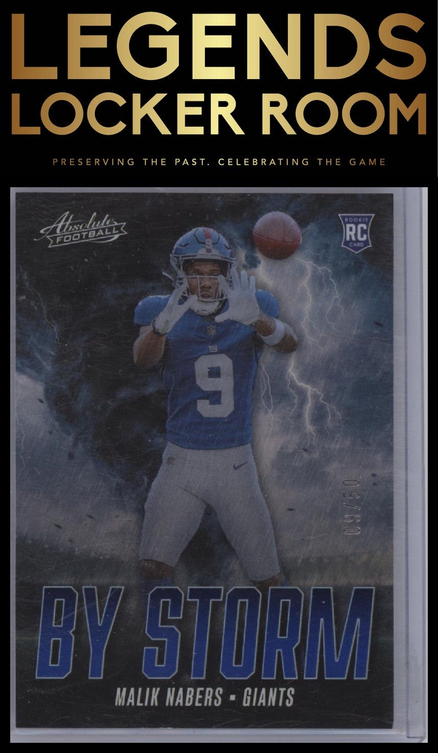 2024 Panini Absolute #BS-MNS Malik Nabers By Storm Blue Spectrum #/50