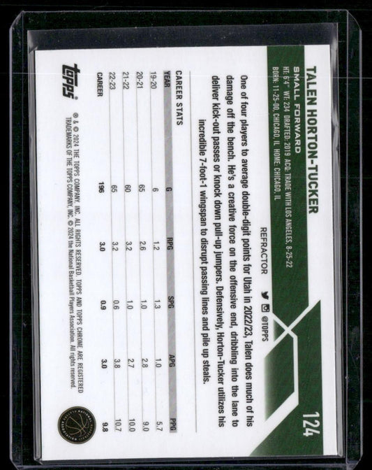 2023-24 Topps Chrome #124 Talen Horton-Tucker