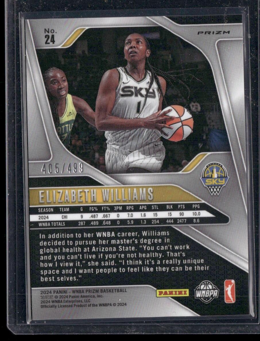 2024 Panini Prizm WNBA #24 Elizabeth Williams Pulsar Prizms #/499
