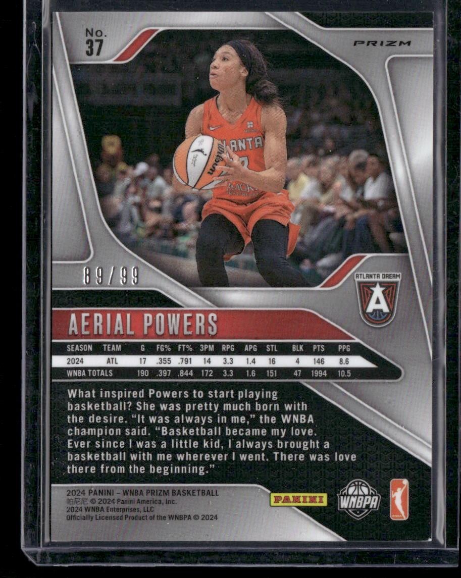 2024 Panini Prizm WNBA #37 Aerial Powers Orange Prizms #/99