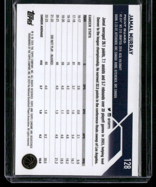 2023-24 Topps Chrome #128 Jamal Murray Negative Refractors