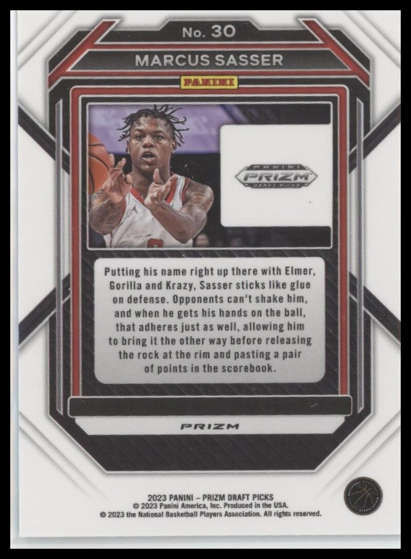 2023 Panini Prizm Draft Picks #30 Marcus Sasser Green