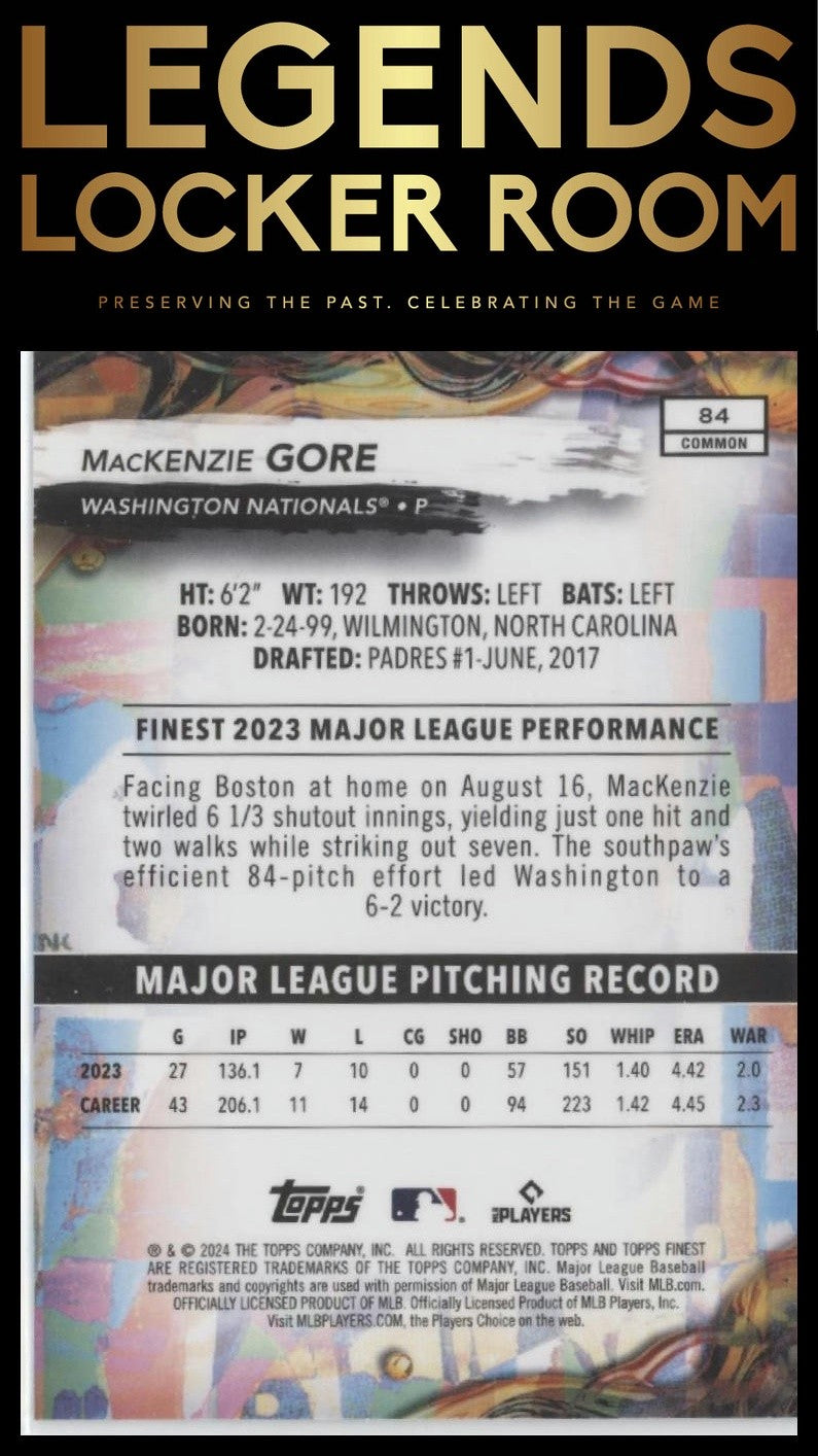 2024 Finest #84 MacKenzie Gore