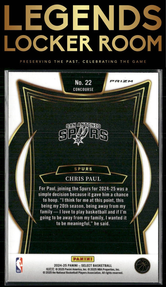 2024-25 Panini Select #22 Chris Paul Orange Tectonic Prizm