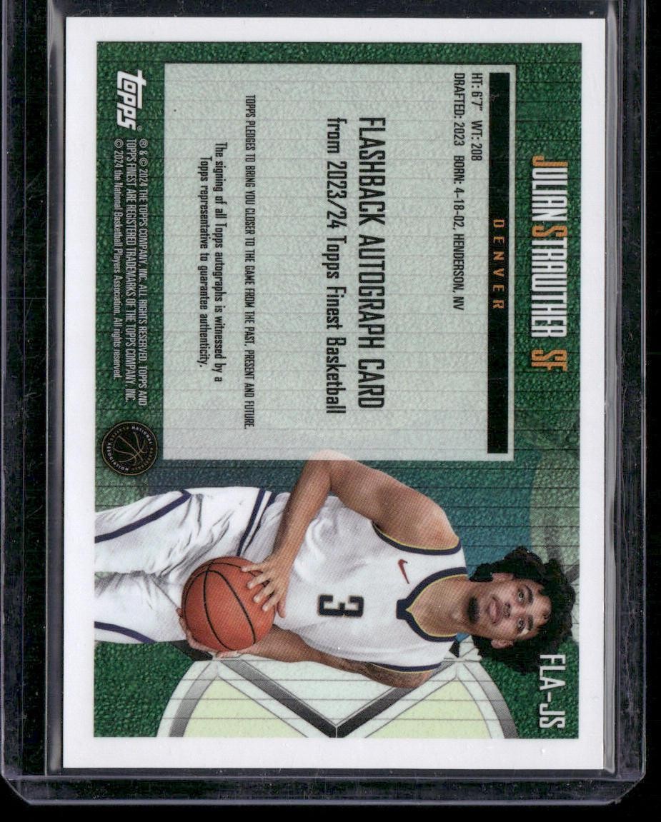 2023-24 Finest #FLA-JS Julian Strawther Flashback Autographs Refractors /99