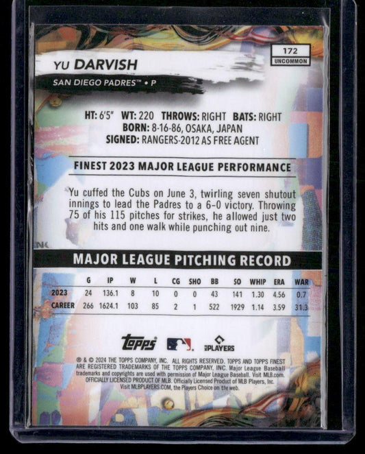2024 Finest #172 Yu Darvish